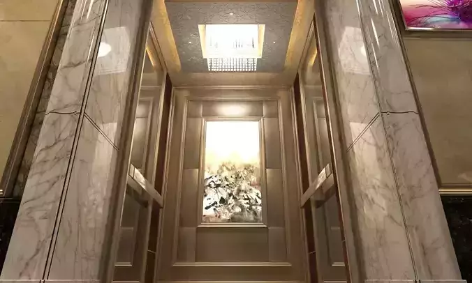 Elevator hall 3D model