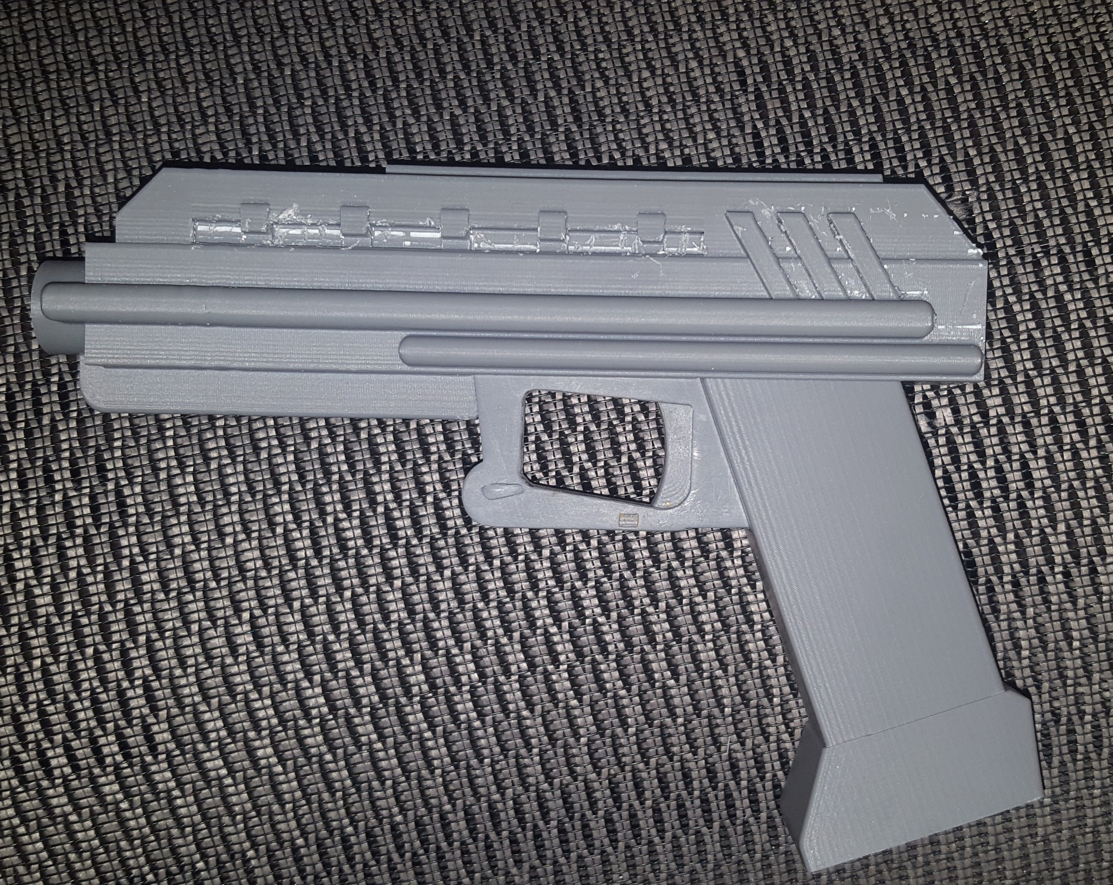 Realistic Star Wars DC-17s Pistol with Holster 3D print model_9
