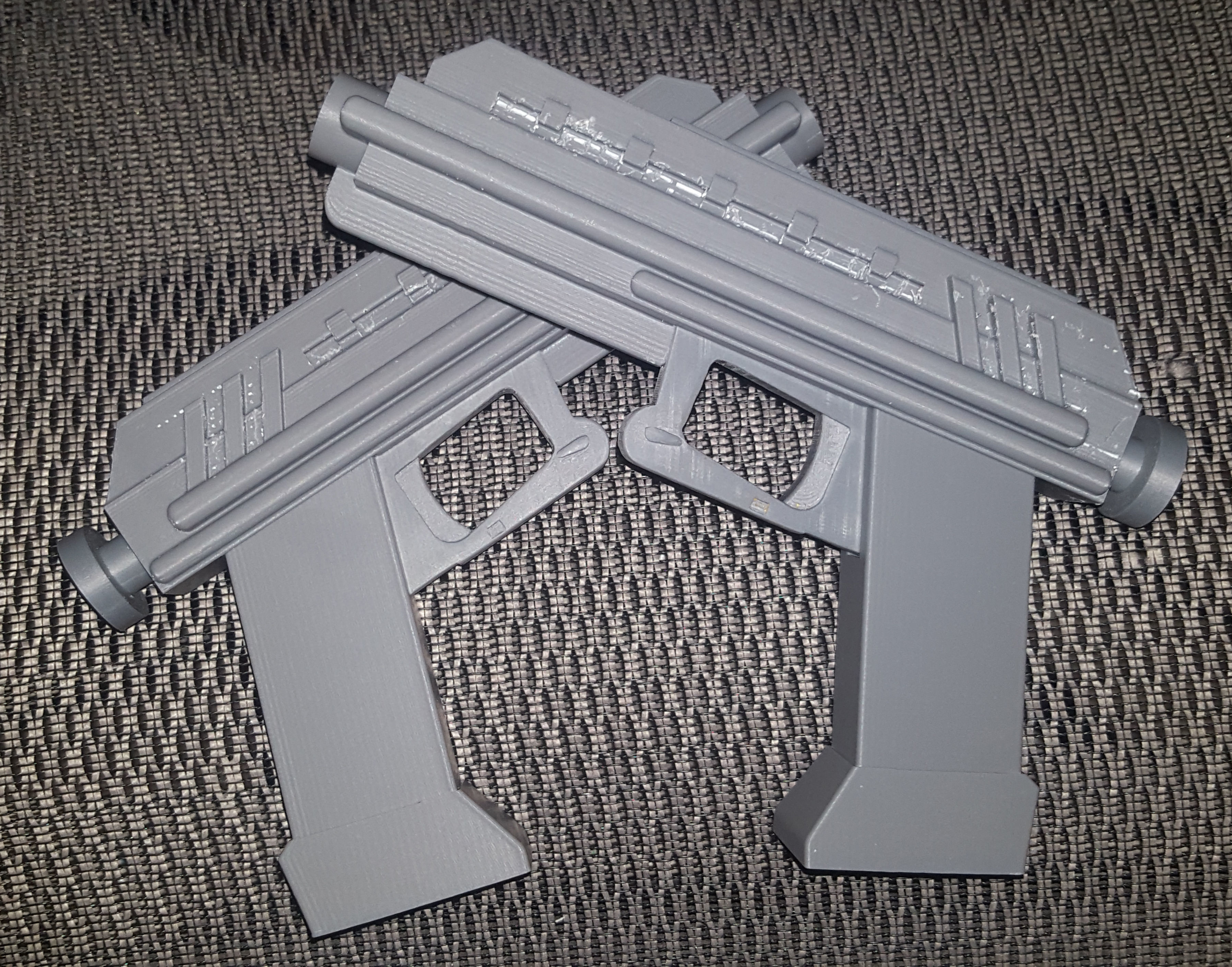 Realistic Star Wars DC-17s Pistol with Holster 3D print model_5