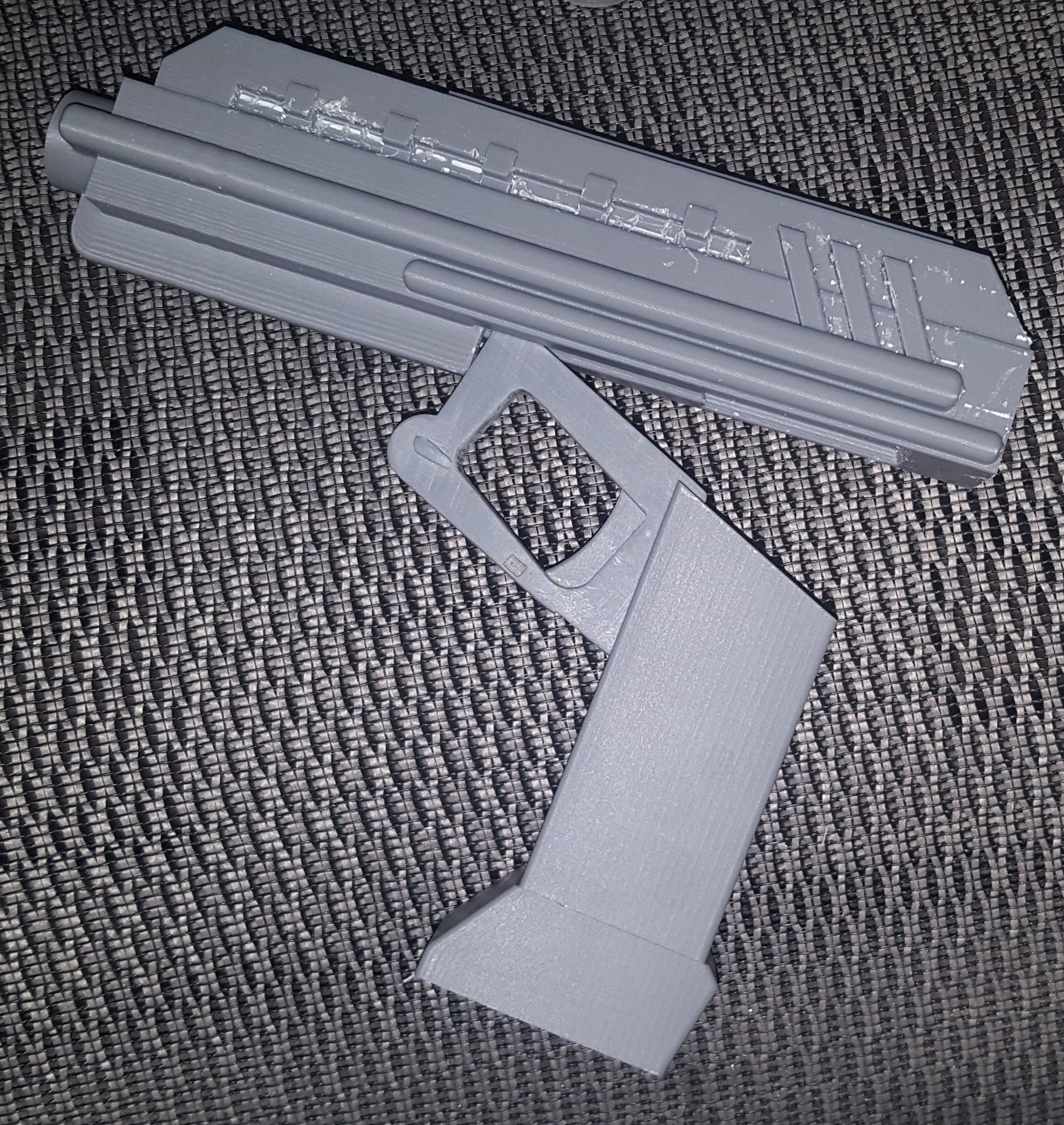 Realistic Star Wars DC-17s Pistol with Holster 3D print model_7