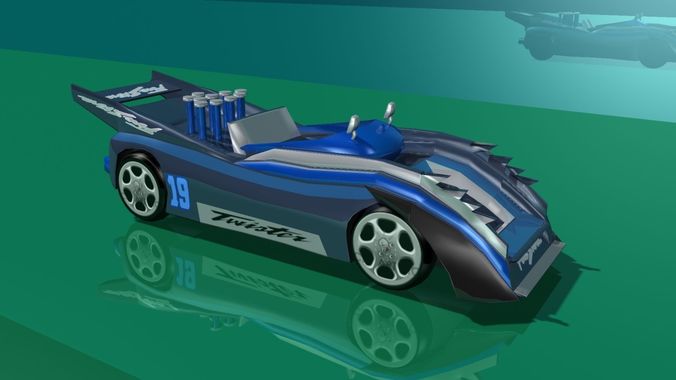 Low poly cars car Low-poly 3D model