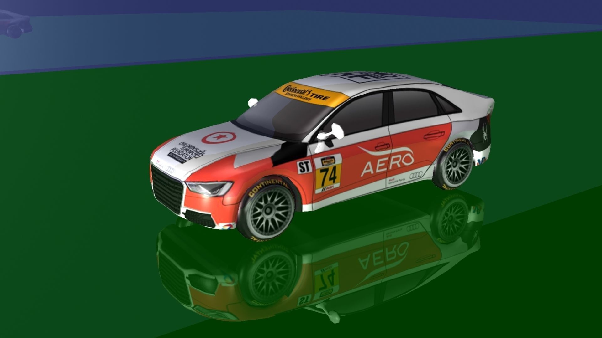 Low poly Car audi rally Low-poly 3D model