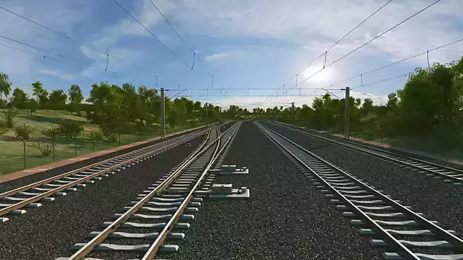 Railway train tracks