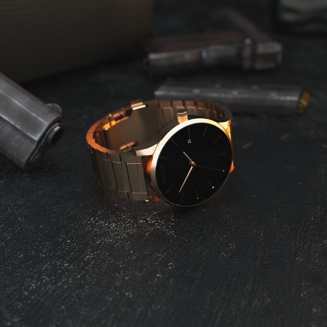 MVMT Colt-M1911 Low-poly 3D model_3