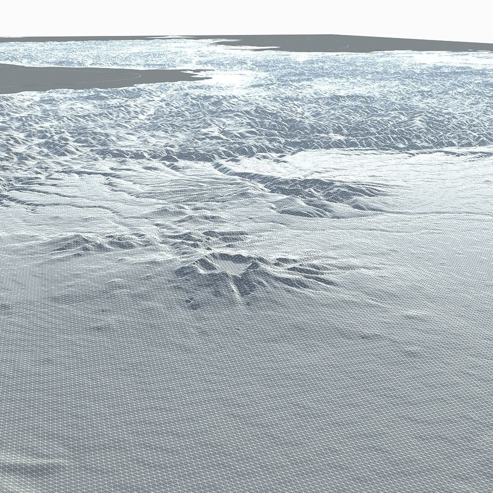 Korean Peninsula satellite map 3D model_13