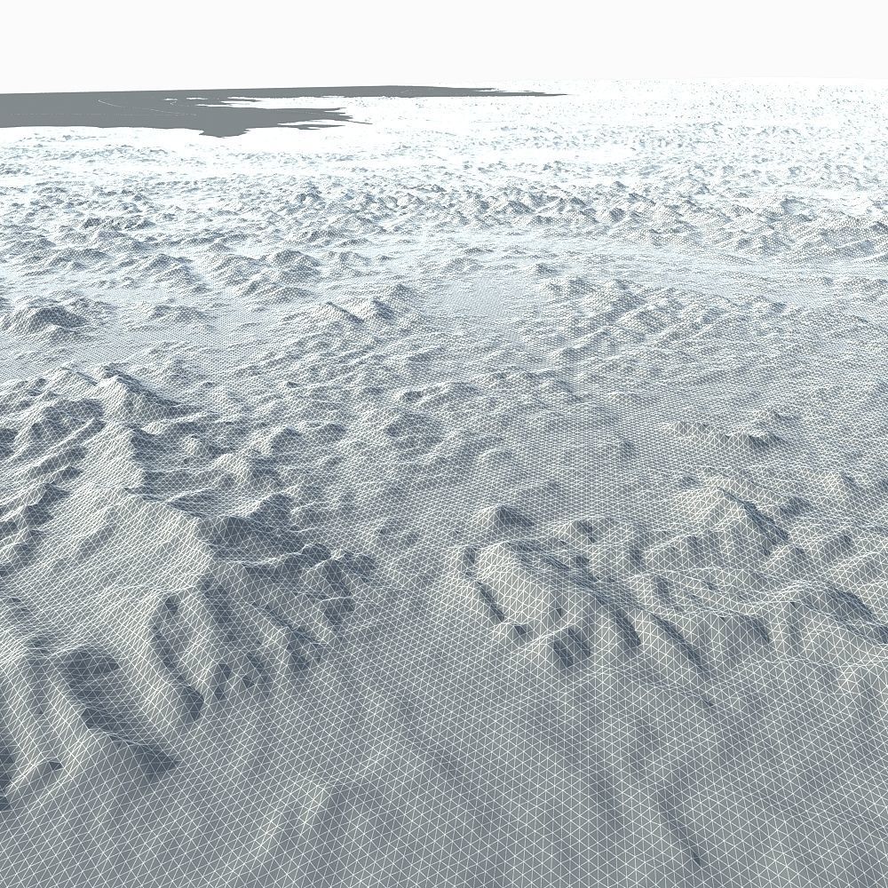 Korean Peninsula satellite map 3D model_12