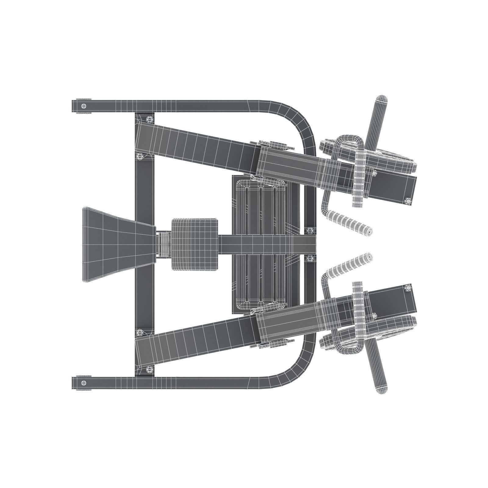 Technogym - Plate Loaded - Row 3D model_8