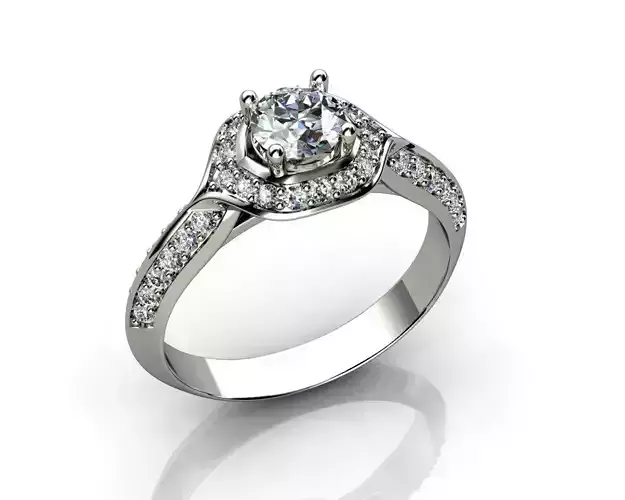 Round Cut Solitaire Diamond Engagement Ring