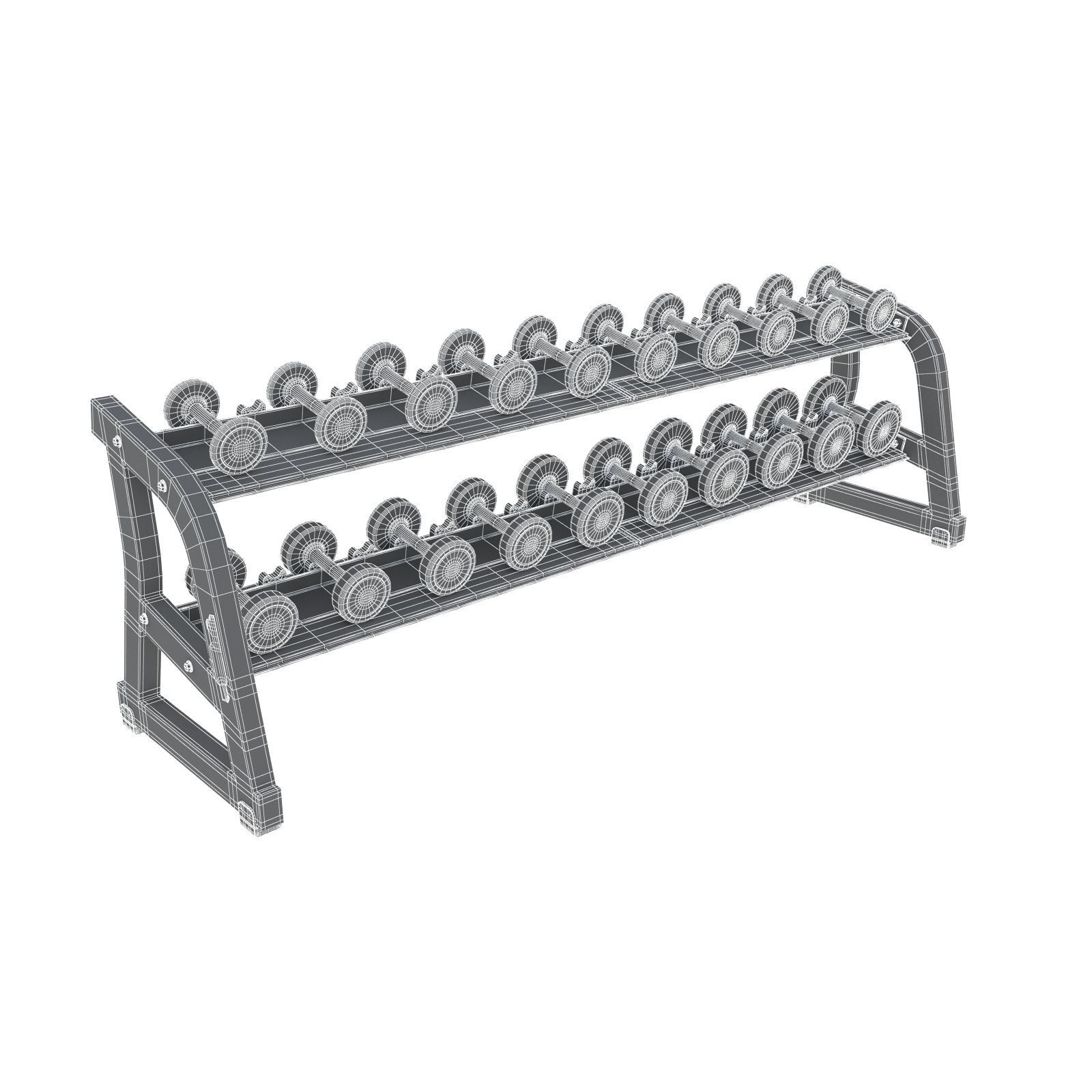 Technogym - Free Weight - Urethane Dumbbells 3D model_6
