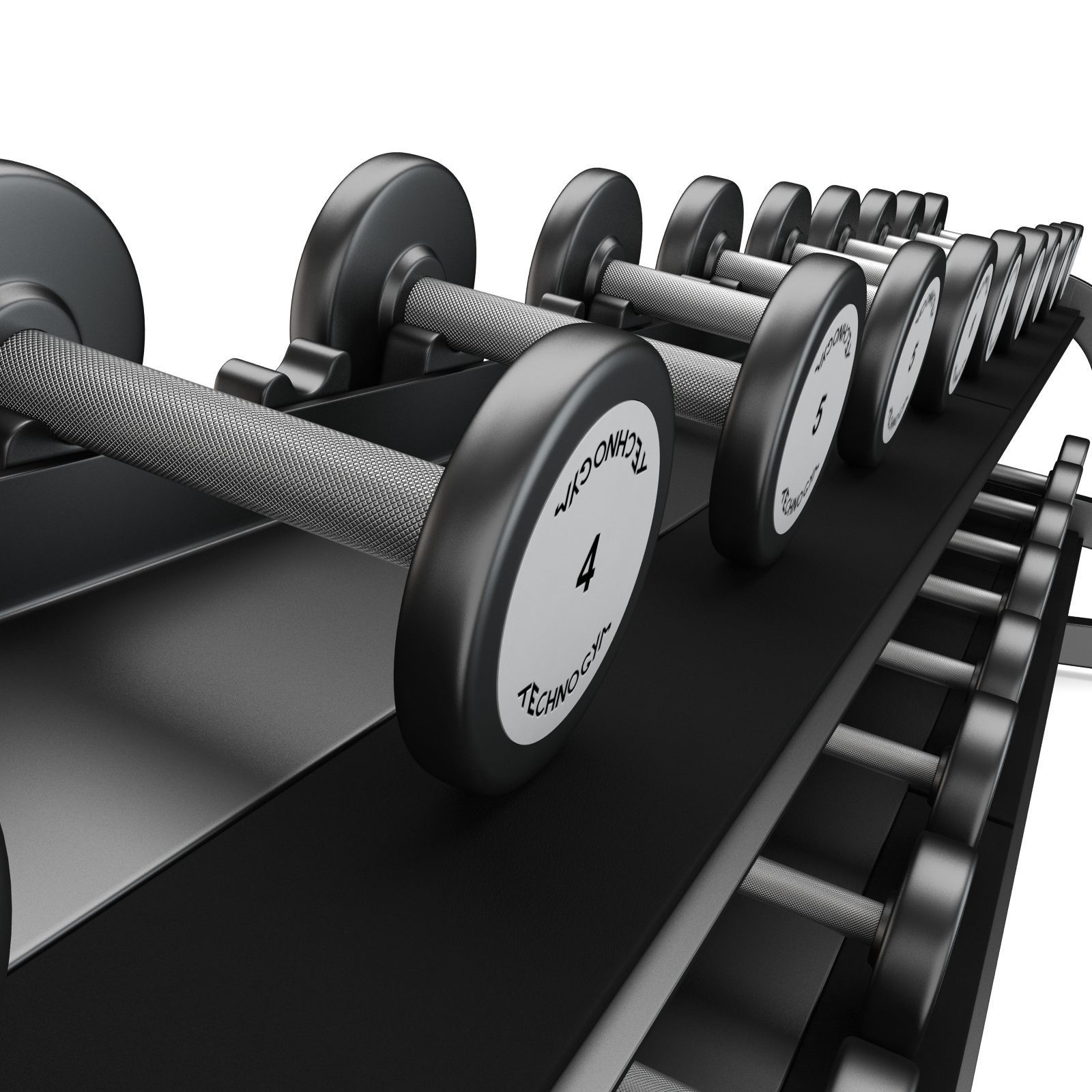 Technogym - Free Weight - Urethane Dumbbells 3D model_5
