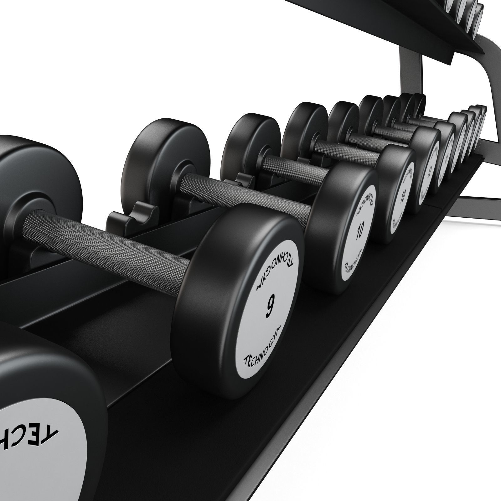 Technogym - Free Weight - Urethane Dumbbells 3D model_4