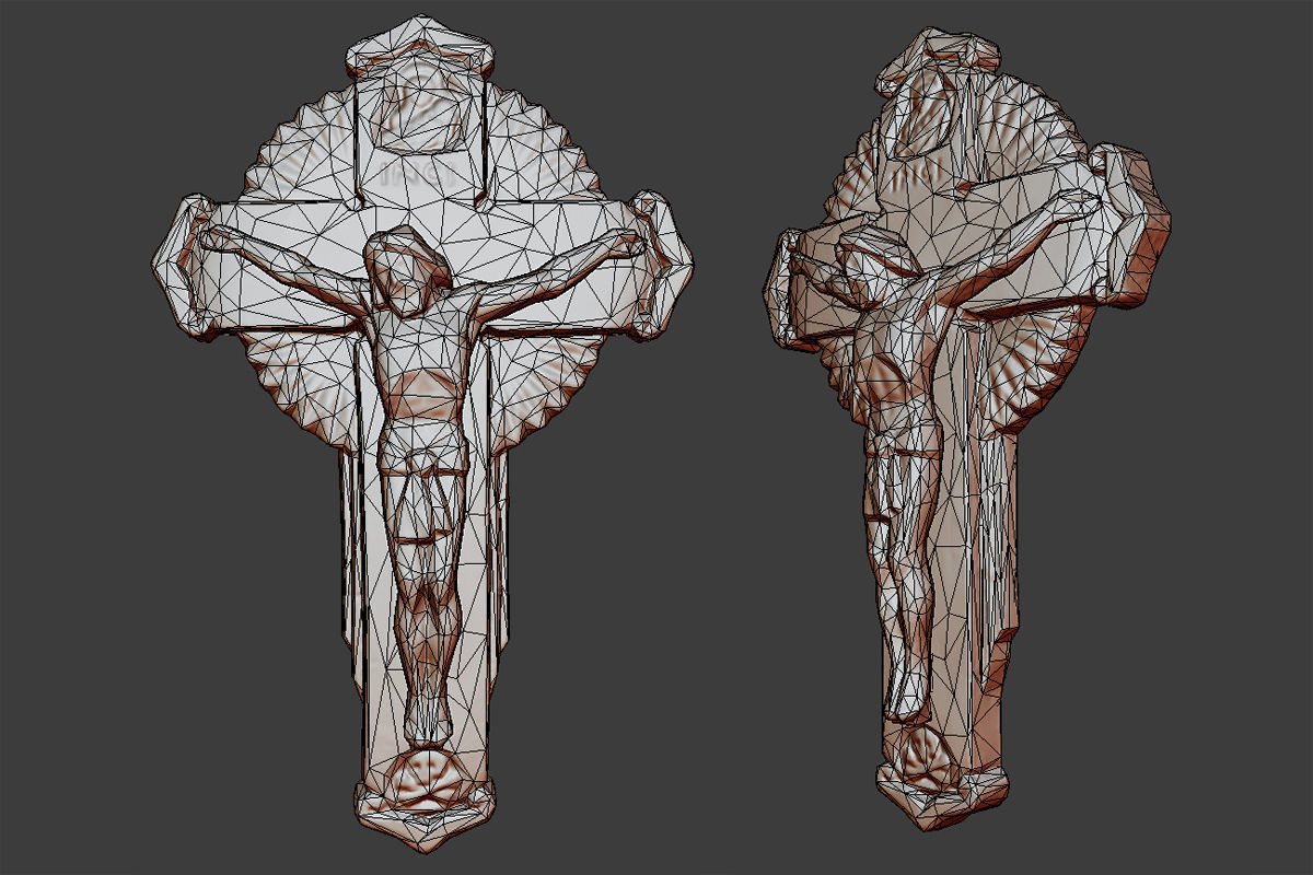 Jesus Christ Low-poly 3D model_2