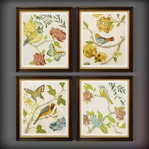 Picture Frames Low-poly 3D model