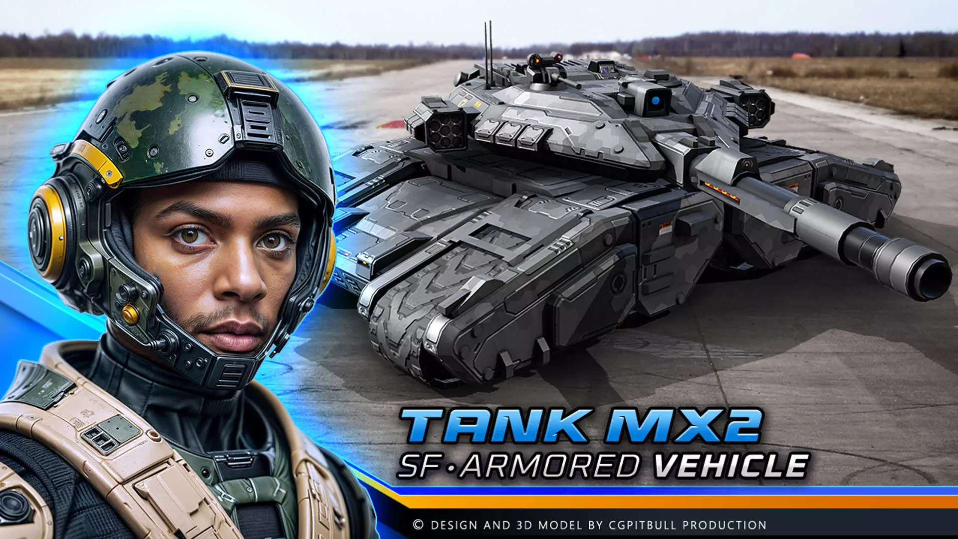 SF Tank - MX2 Low-poly 3D model_0