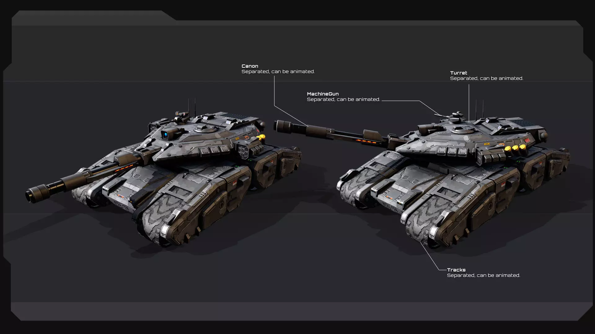 SF Tank - MX2 Low-poly 3D model_3