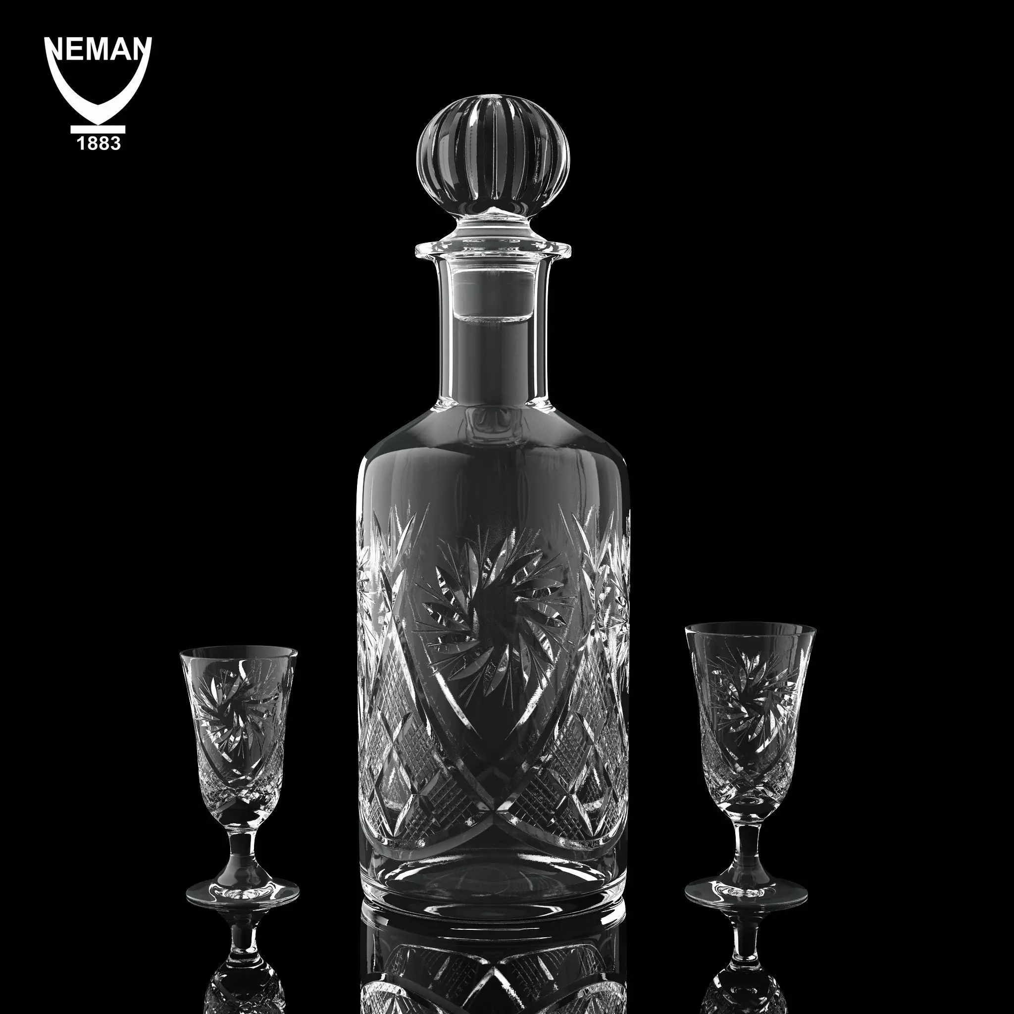 Set 5596 wine decanter Low-poly 3D model