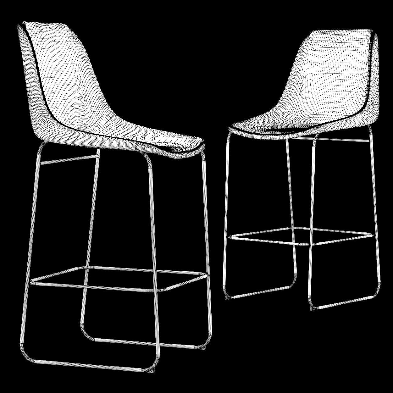 WATERLOO Chair Low-poly 3D model_3