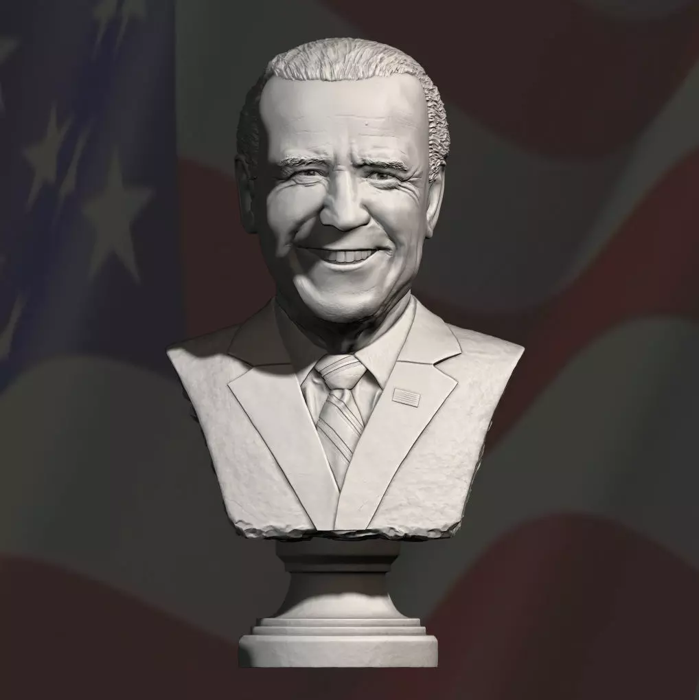 Joe Biden US president bust 3D print model_0