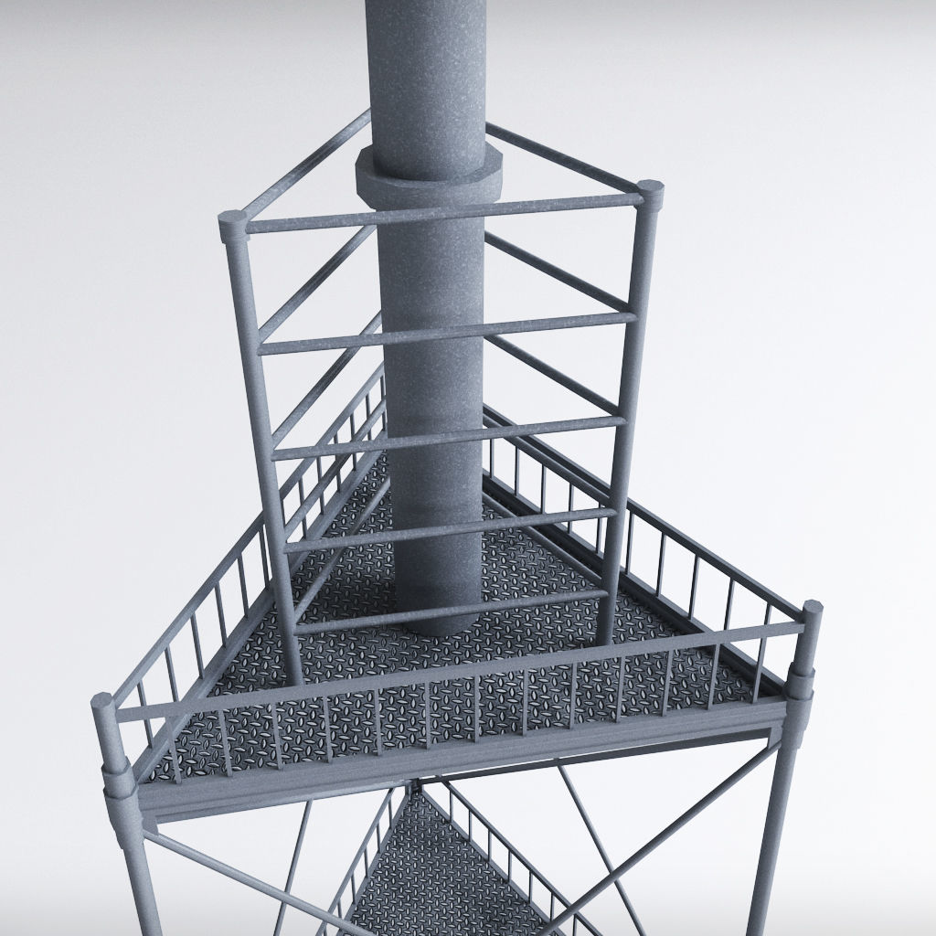 Scaffolding radio tower power 3D model_2