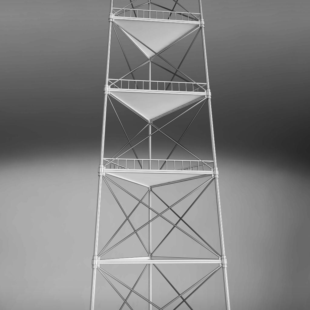Scaffolding radio tower power 3D model_5