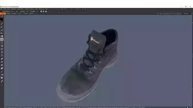 Boot 3D model low poly shoe