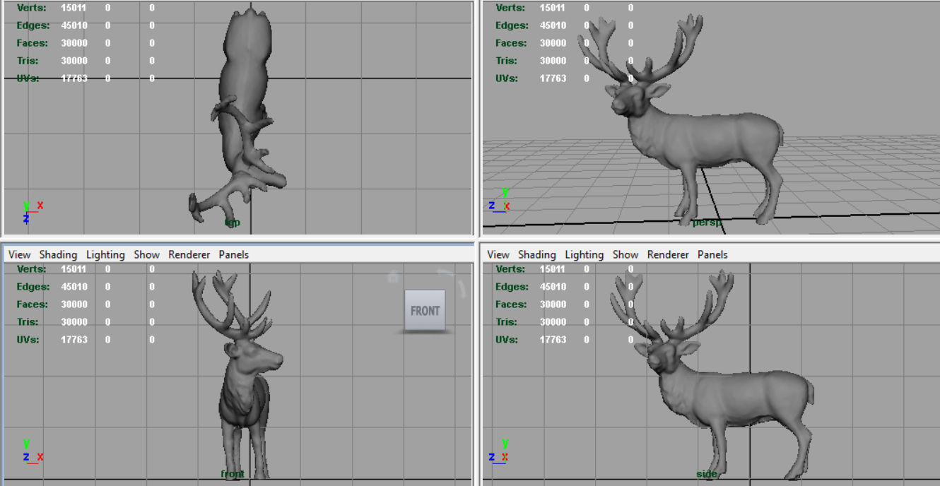 Red Deer 3D model_8