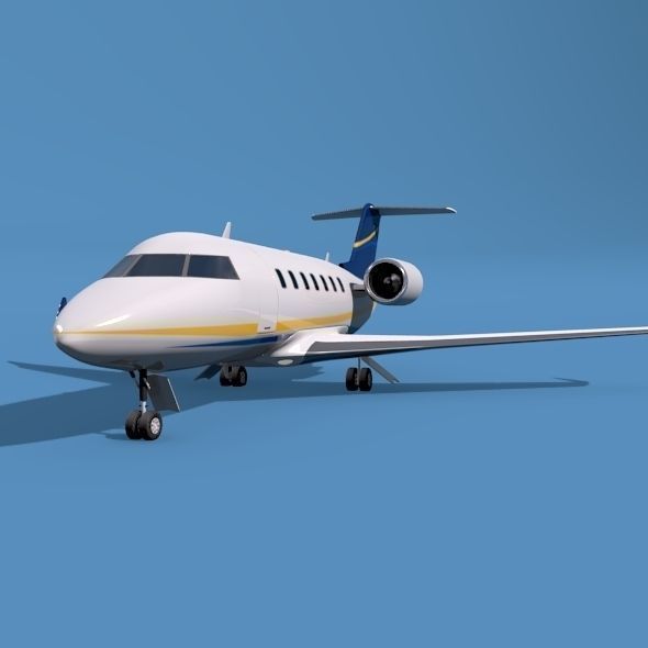 Bombardier Challenger 600 private jet 3D model_3