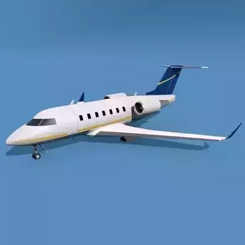 Bombardier Challenger 600 private jet 3D model
