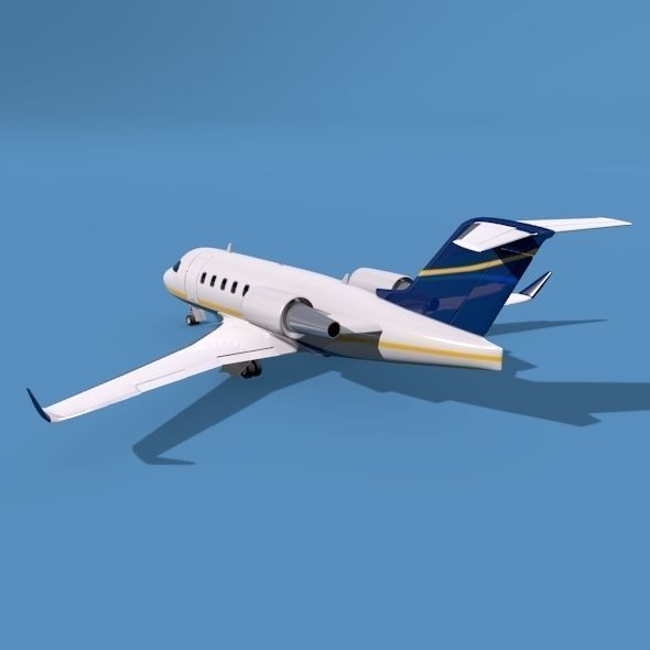 Bombardier Challenger 600 private jet 3D model_5