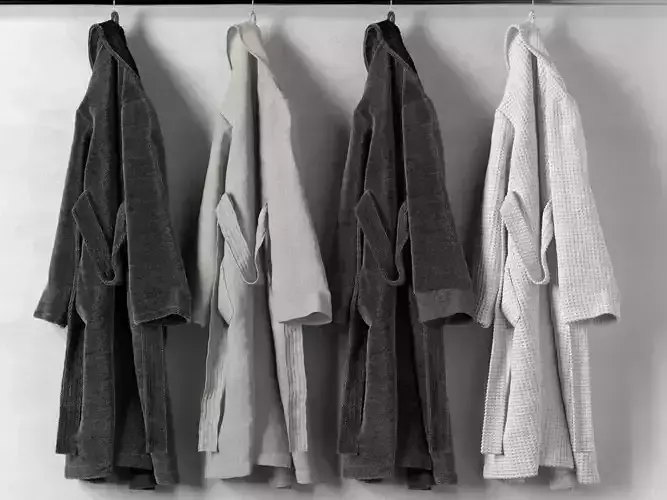 Hanging Bathrobes 3D model