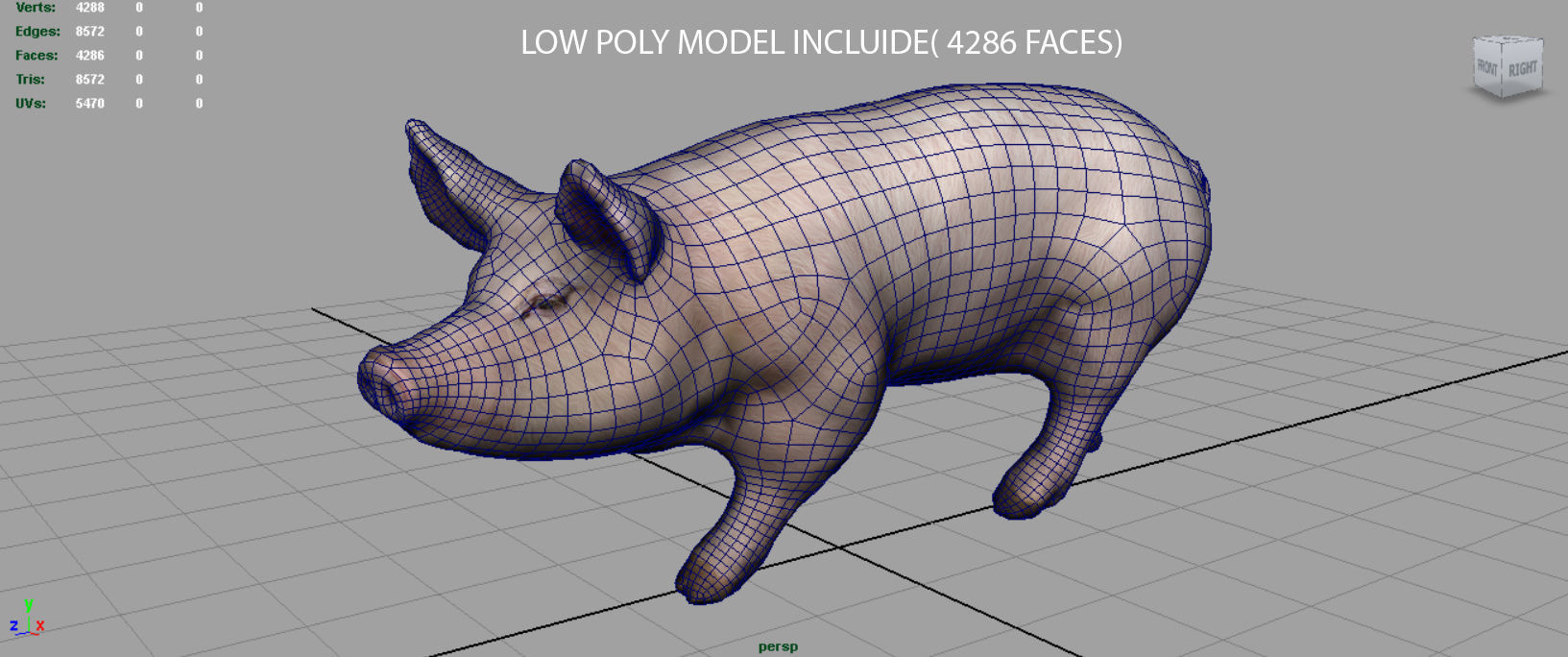 Farm Animals Collection Pack Low-poly 3D model_20