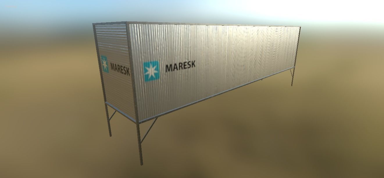 Logistic container  Free low-poly 3D model_1