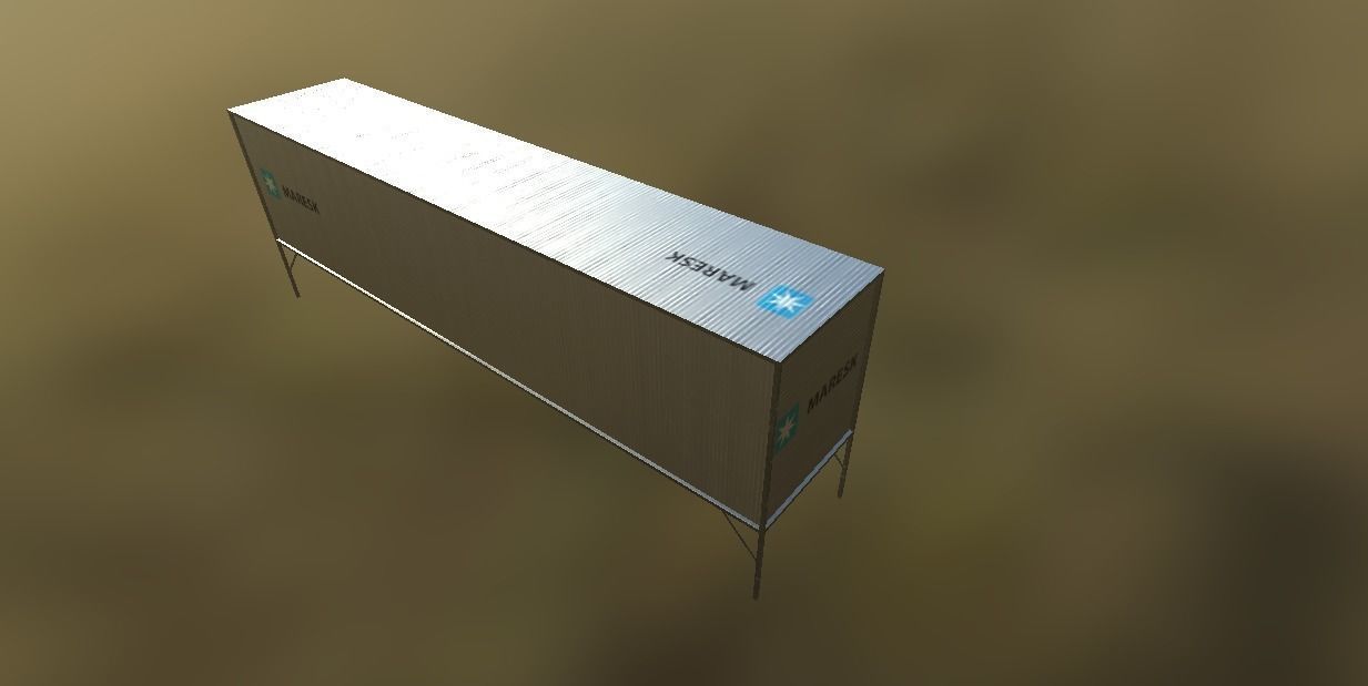 Logistic container  Free low-poly 3D model_2