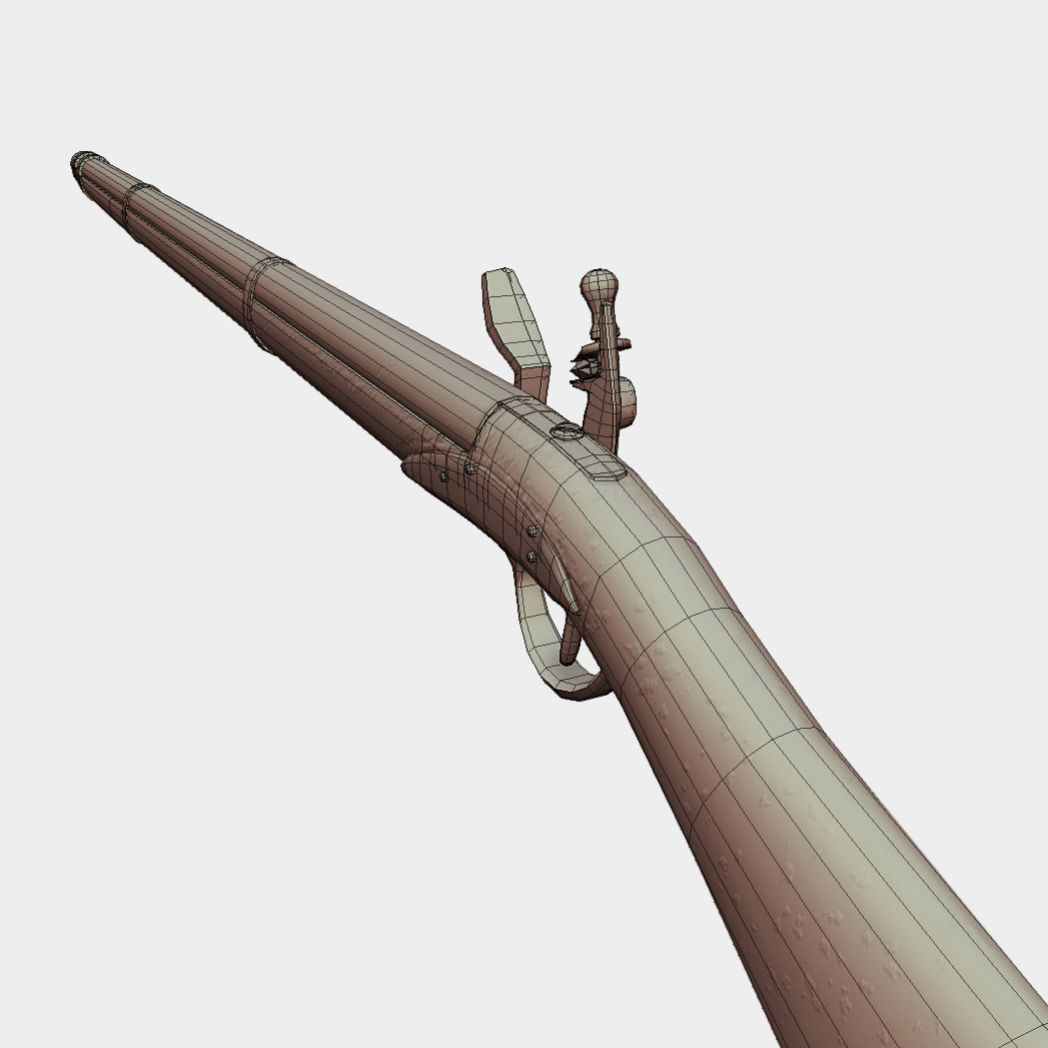 Muskets and Rifles Collection Low-poly 3D model_20