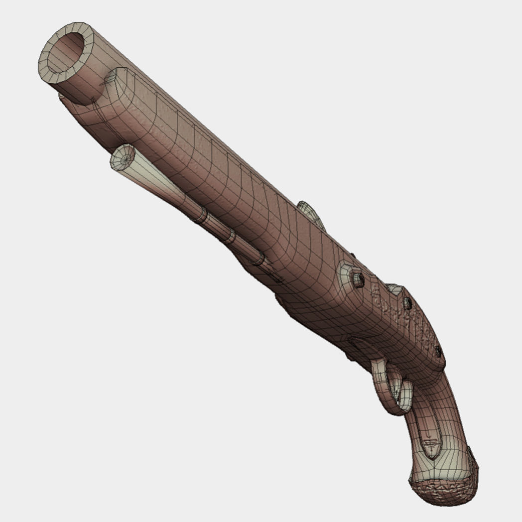 Muskets and Rifles Collection Low-poly 3D model_15