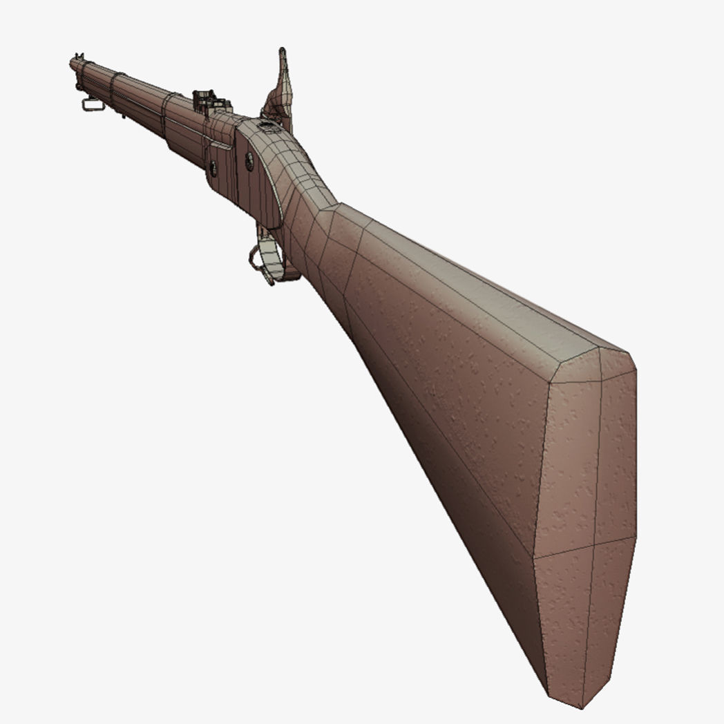 Muskets and Rifles Collection Low-poly 3D model_26