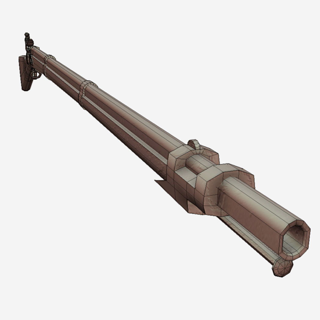 Muskets and Rifles Collection Low-poly 3D model_30
