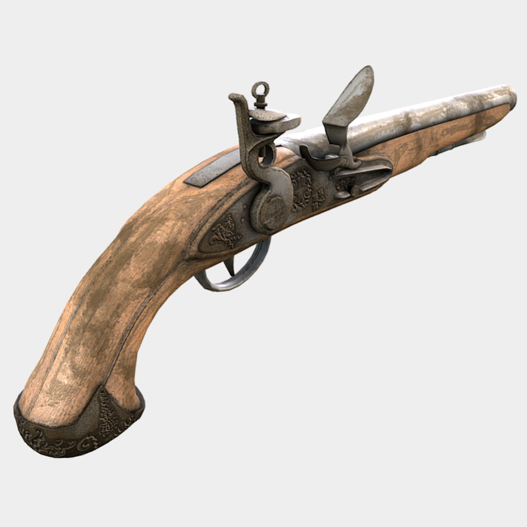 Muskets and Rifles Collection Low-poly 3D model_12