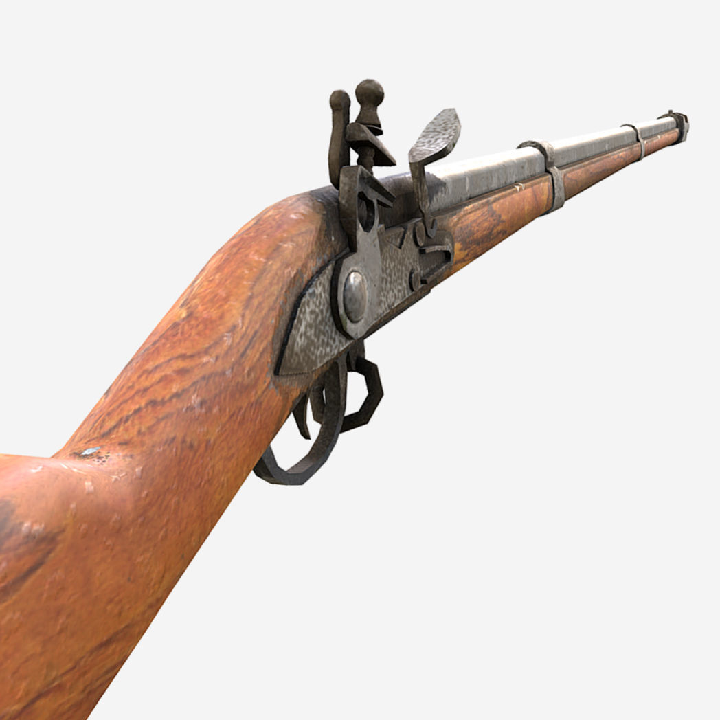 Muskets and Rifles Collection Low-poly 3D model_29