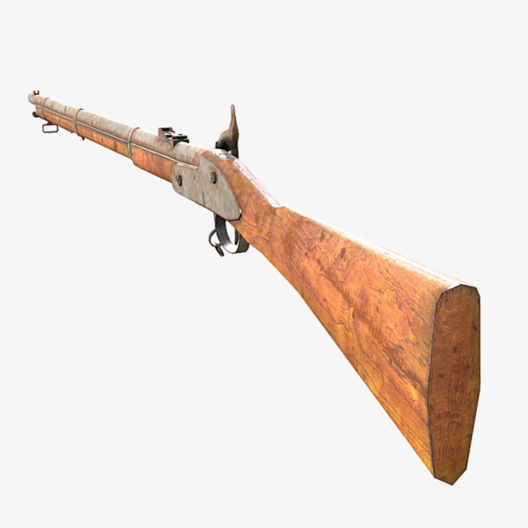 Muskets and Rifles Collection Low-poly 3D model_24