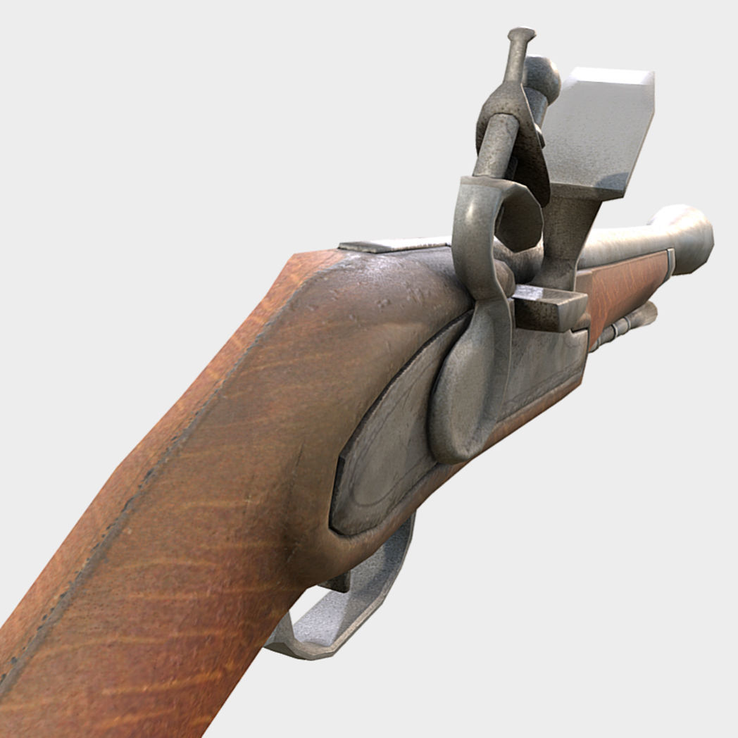 Muskets and Rifles Collection Low-poly 3D model_9