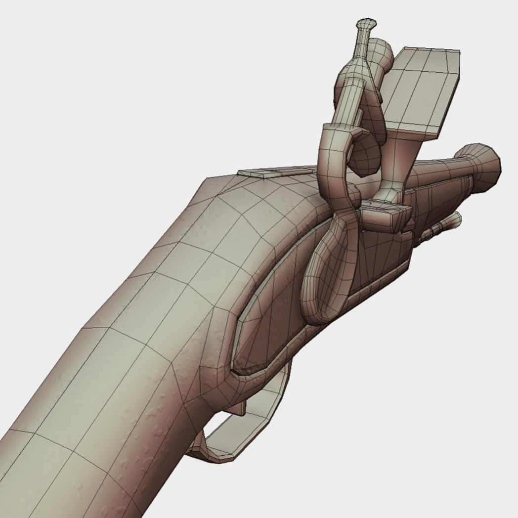 Muskets and Rifles Collection Low-poly 3D model_11