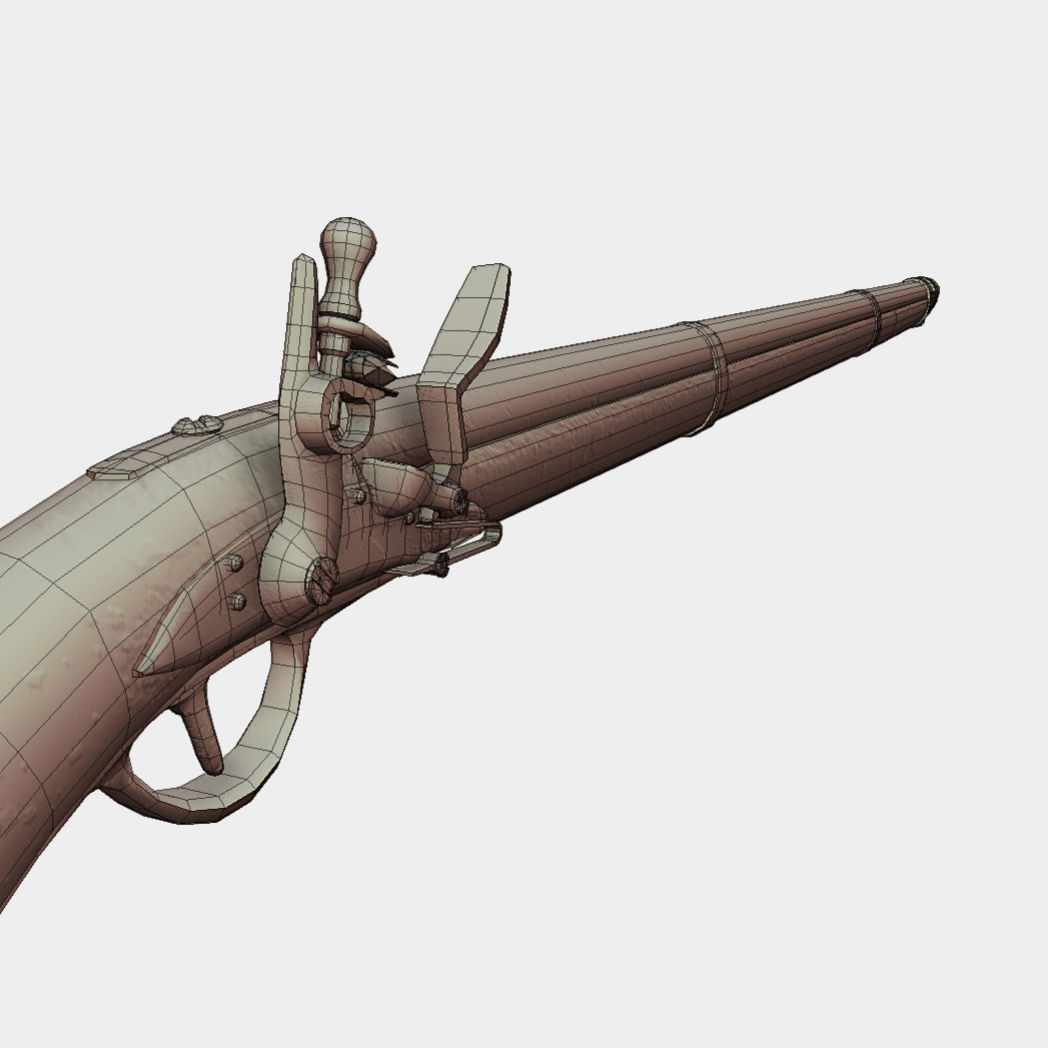 Muskets and Rifles Collection Low-poly 3D model_21