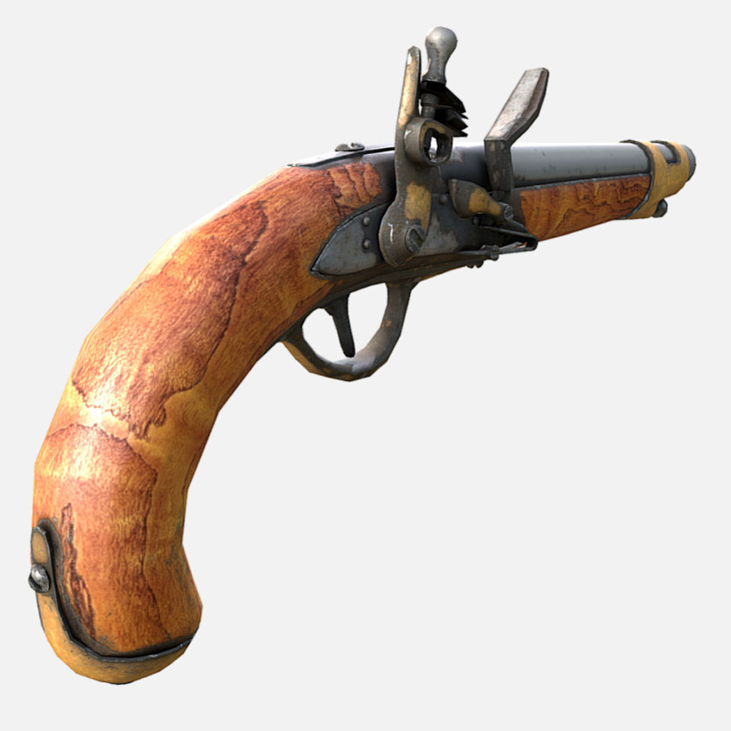 Muskets and Rifles Collection Low-poly 3D model_1