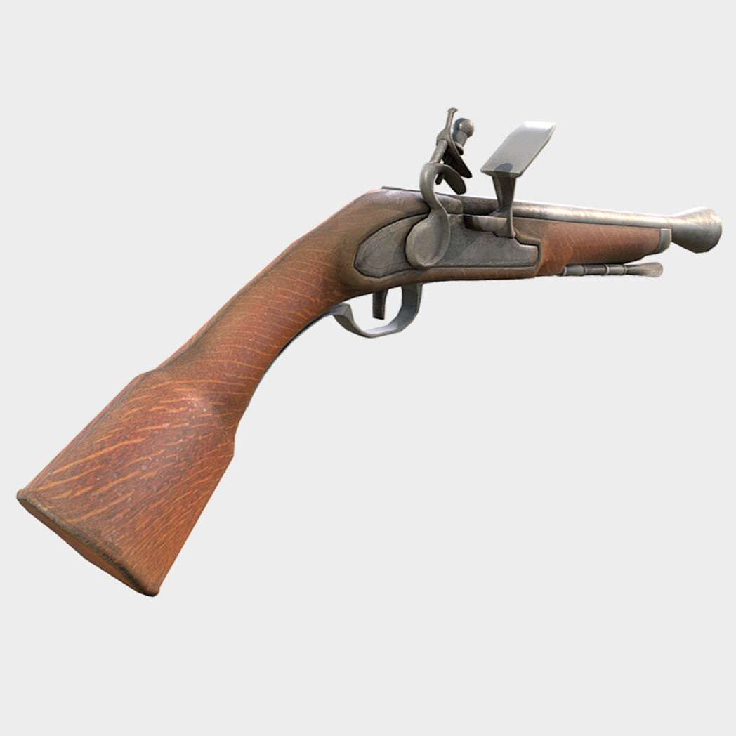 Muskets and Rifles Collection Low-poly 3D model_7