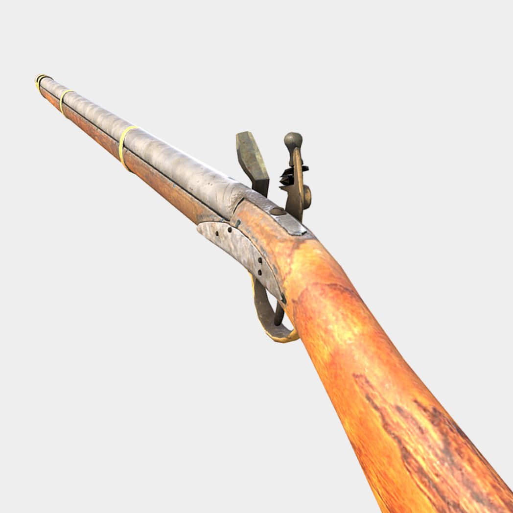Muskets and Rifles Collection Low-poly 3D model_19