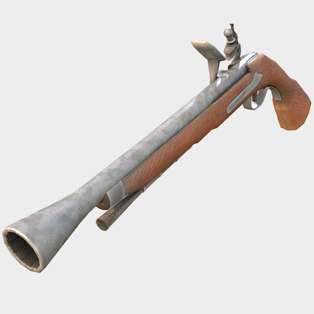 Muskets and Rifles Collection Low-poly 3D model_8