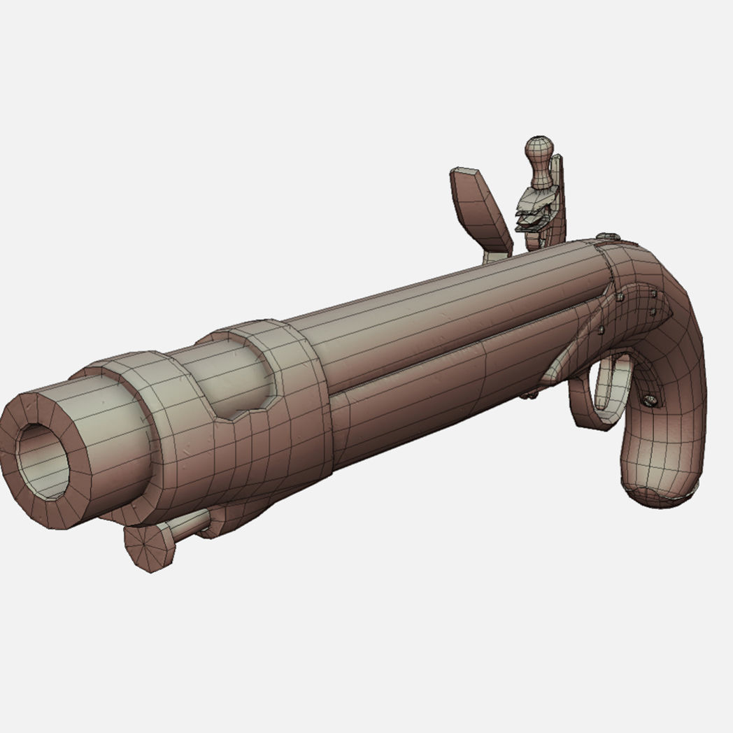 Muskets and Rifles Collection Low-poly 3D model_4