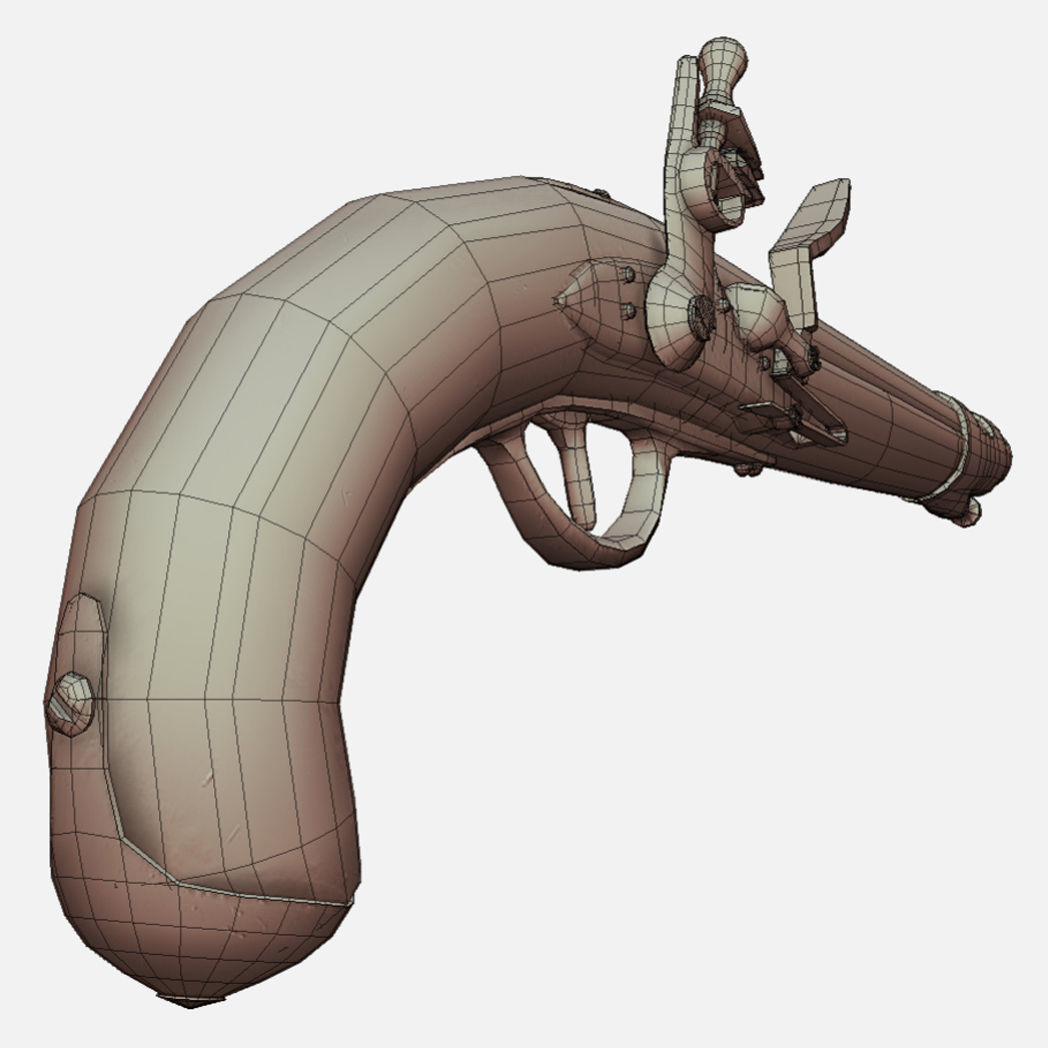 Muskets and Rifles Collection Low-poly 3D model_5