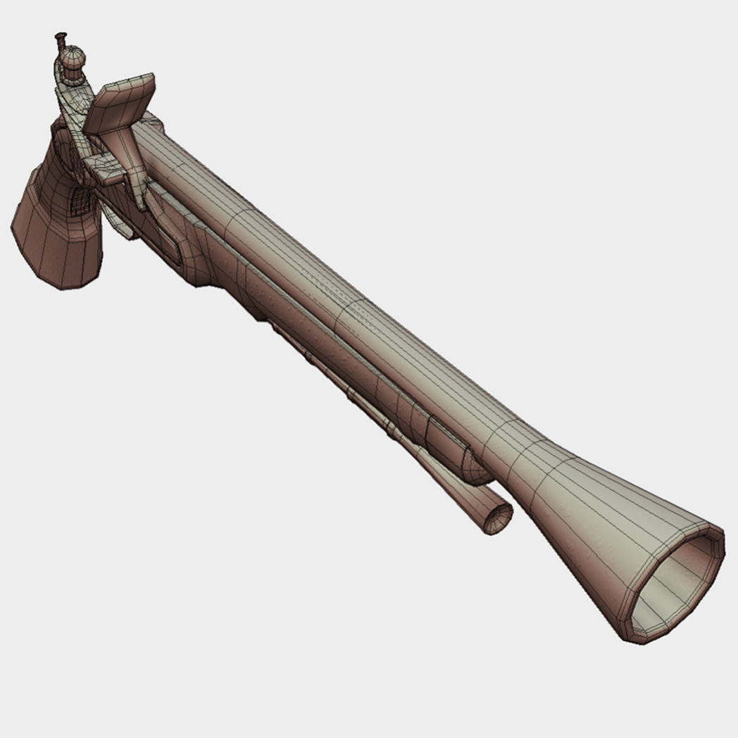 Muskets and Rifles Collection Low-poly 3D model_10